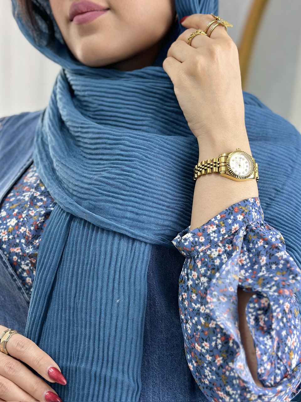 شال شیدا سبزآبی