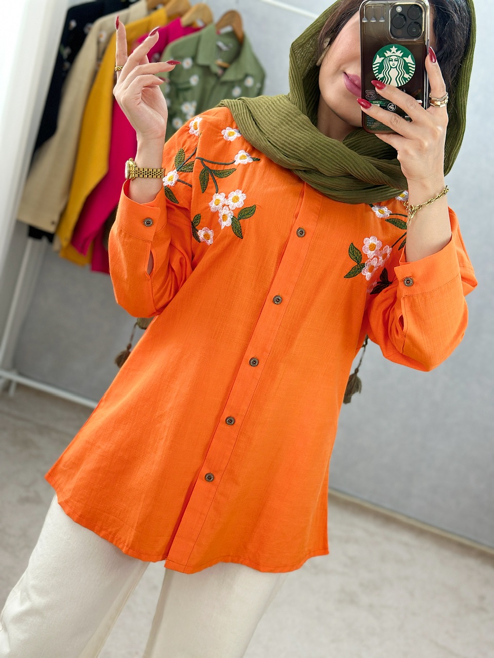 تونیک گلدوزی گلابتون
