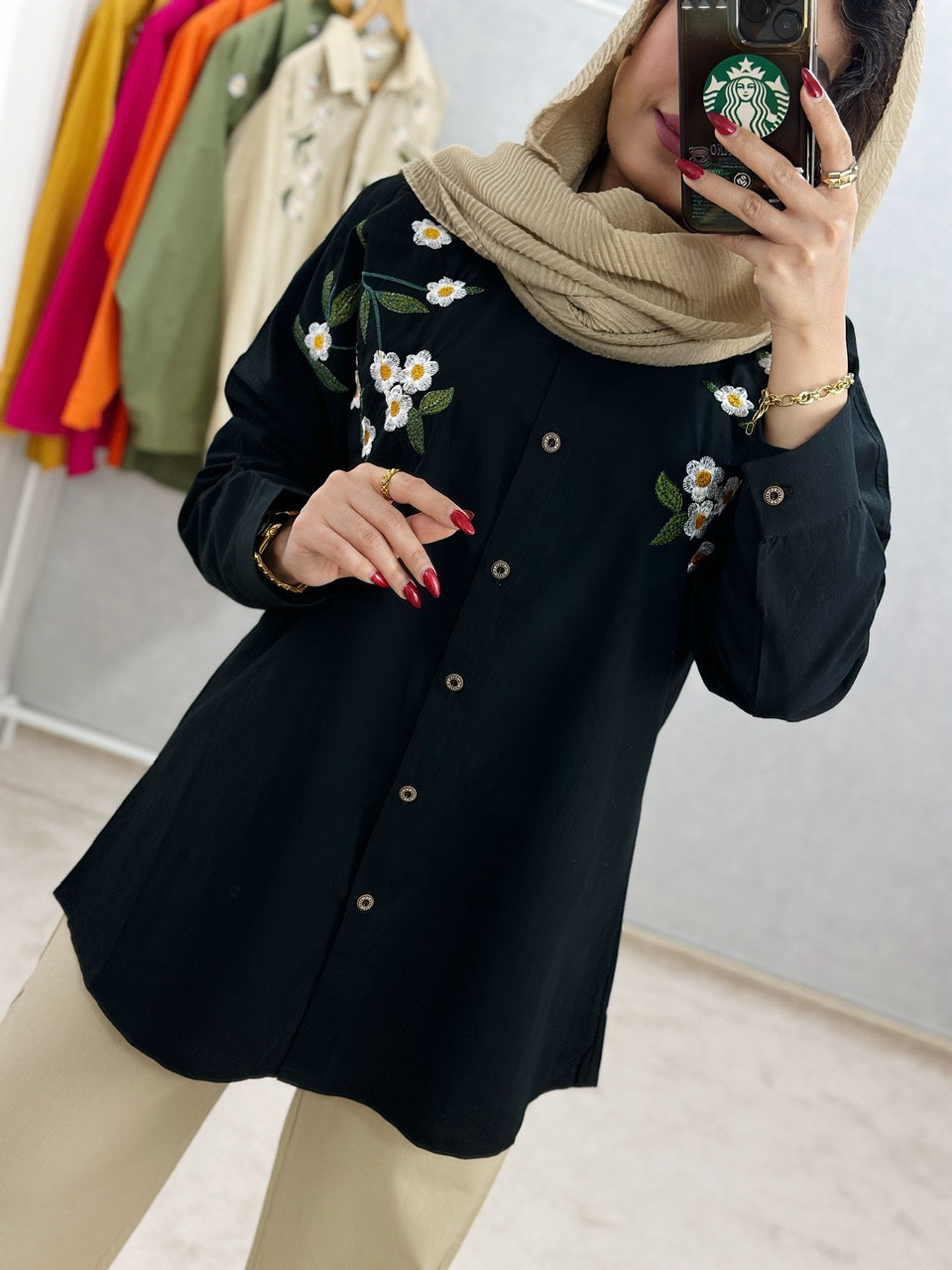 تونیک گلدوزی گلابتون