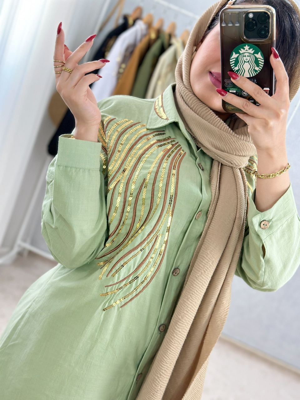 تونیک مانتویی پولکدوزی