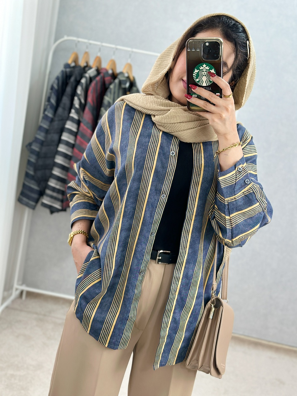 پیراهن راه راه کلاسیک