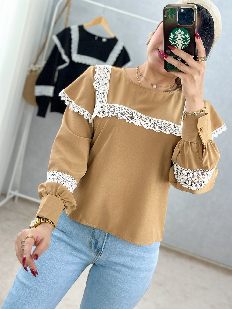 شومیز گیپور مه رو