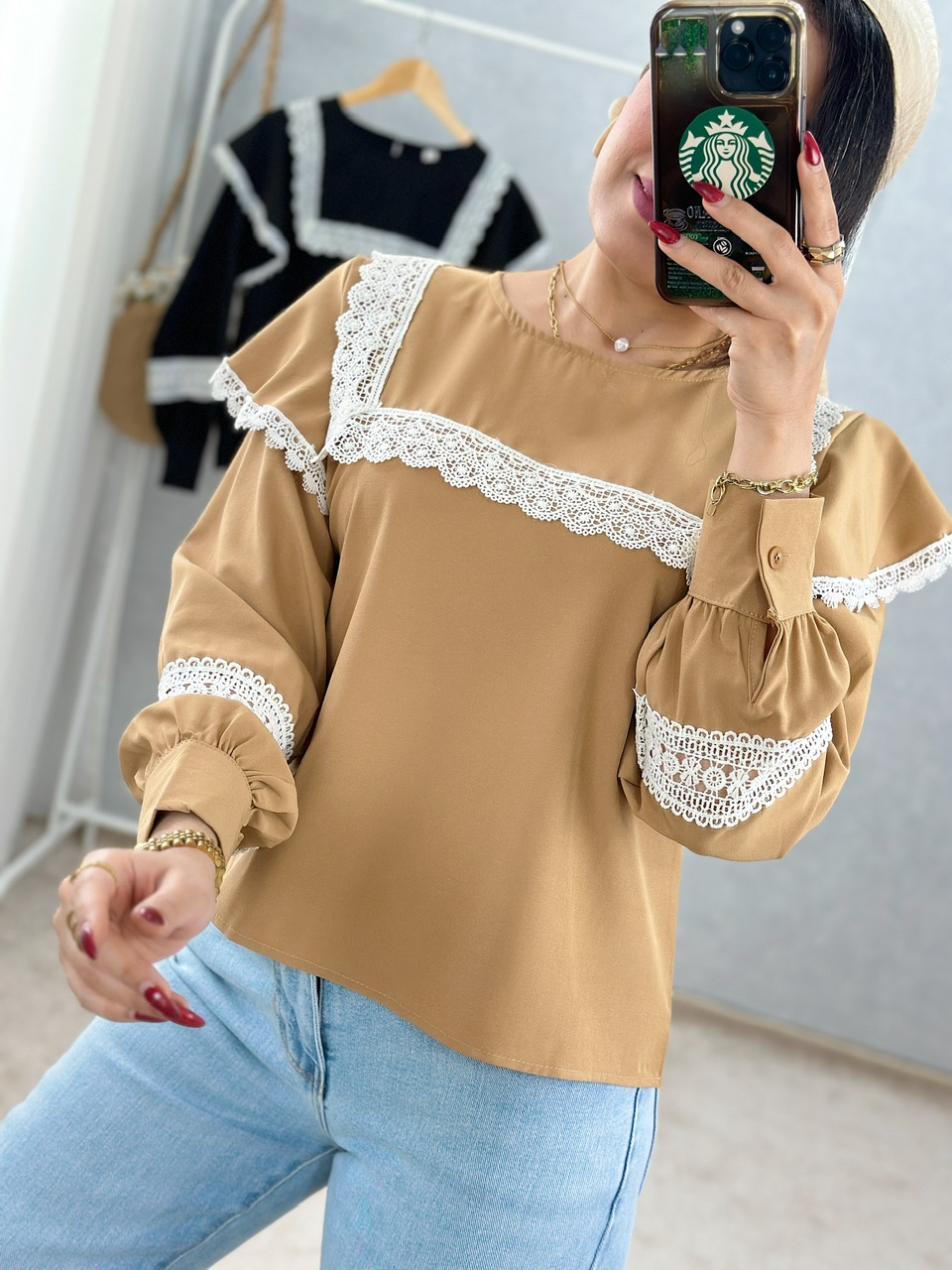 شومیز گیپور مه رو