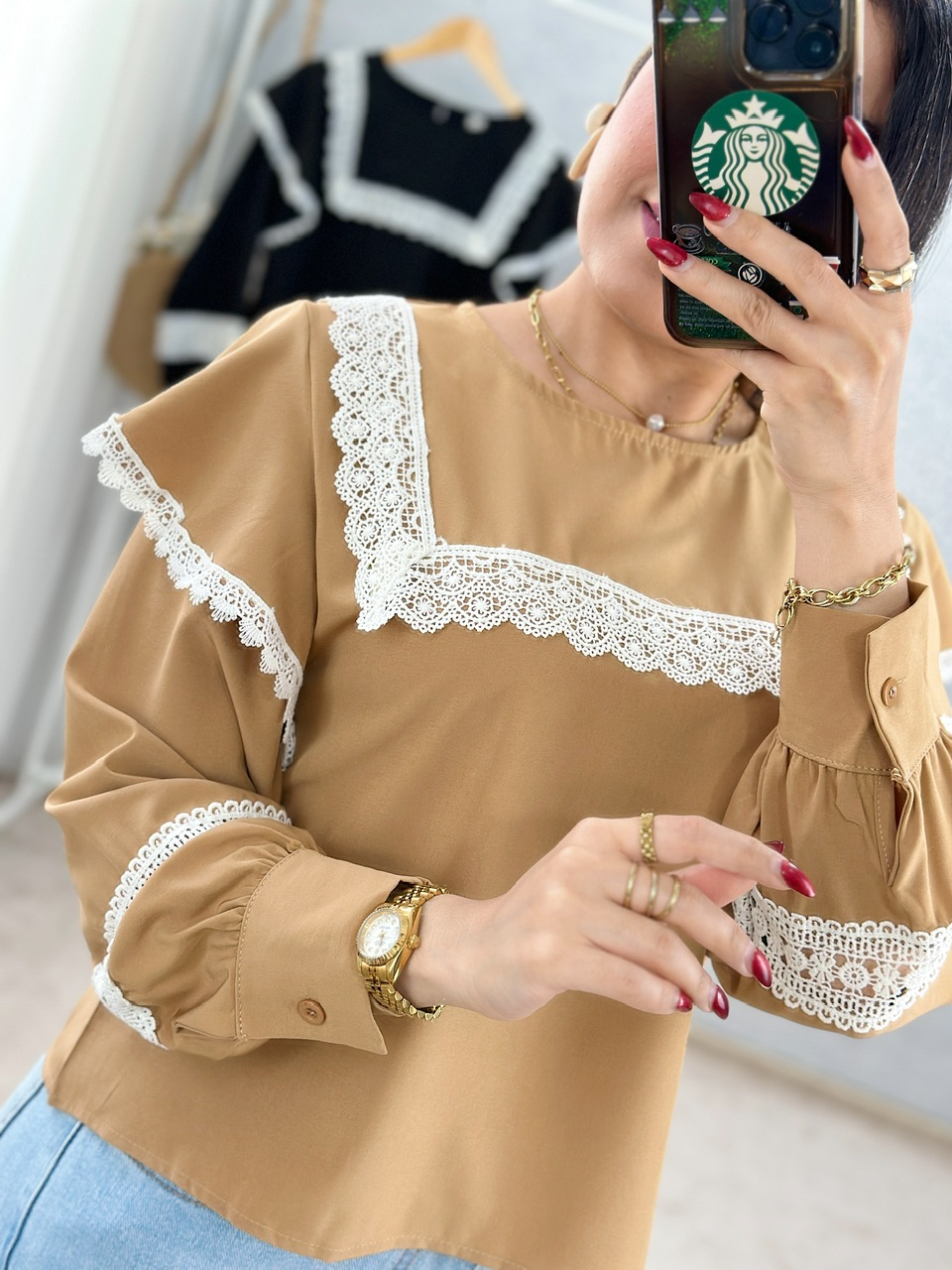 شومیز گیپور مه رو