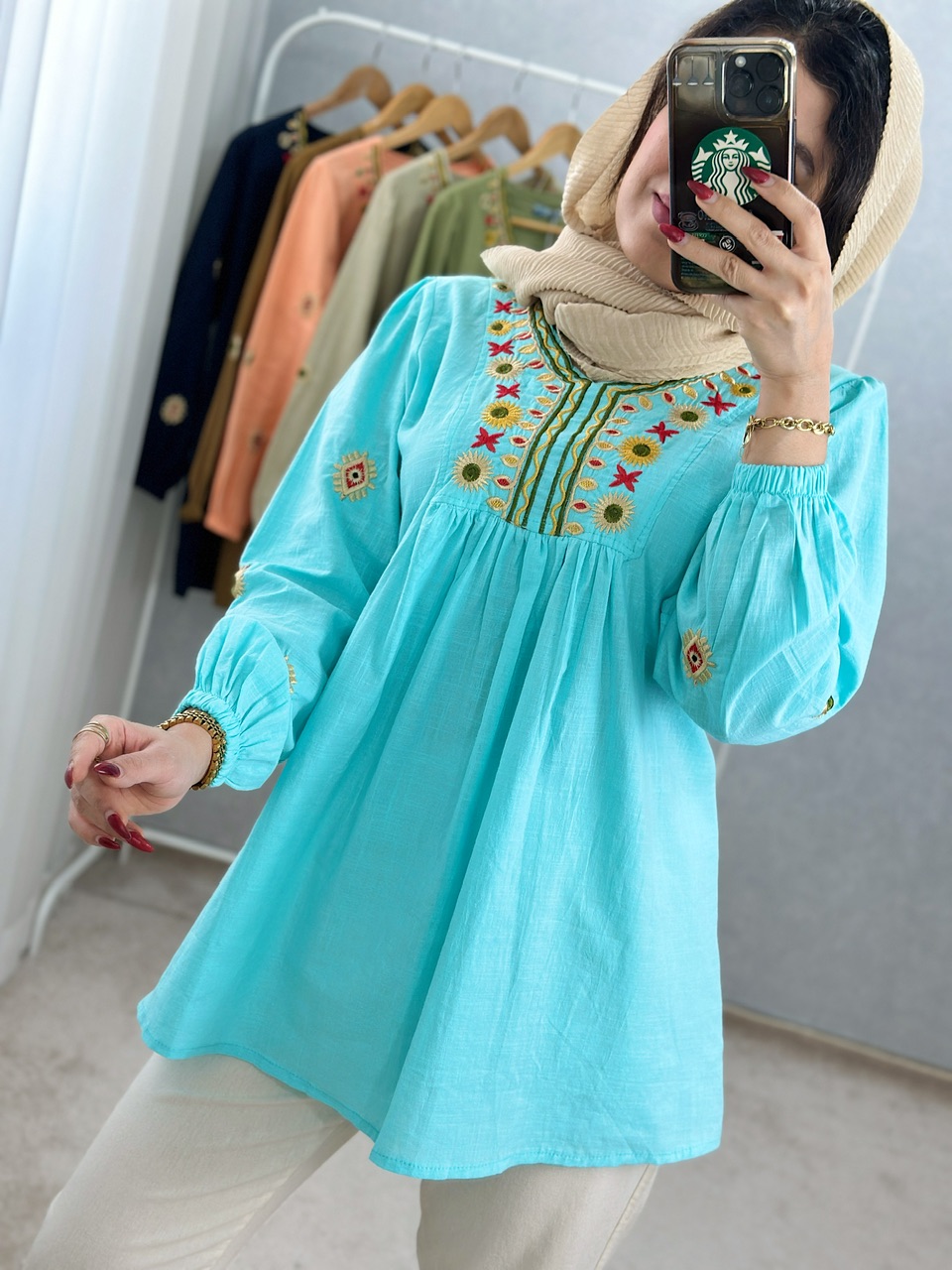 تونیک گلدوزی پیچک
