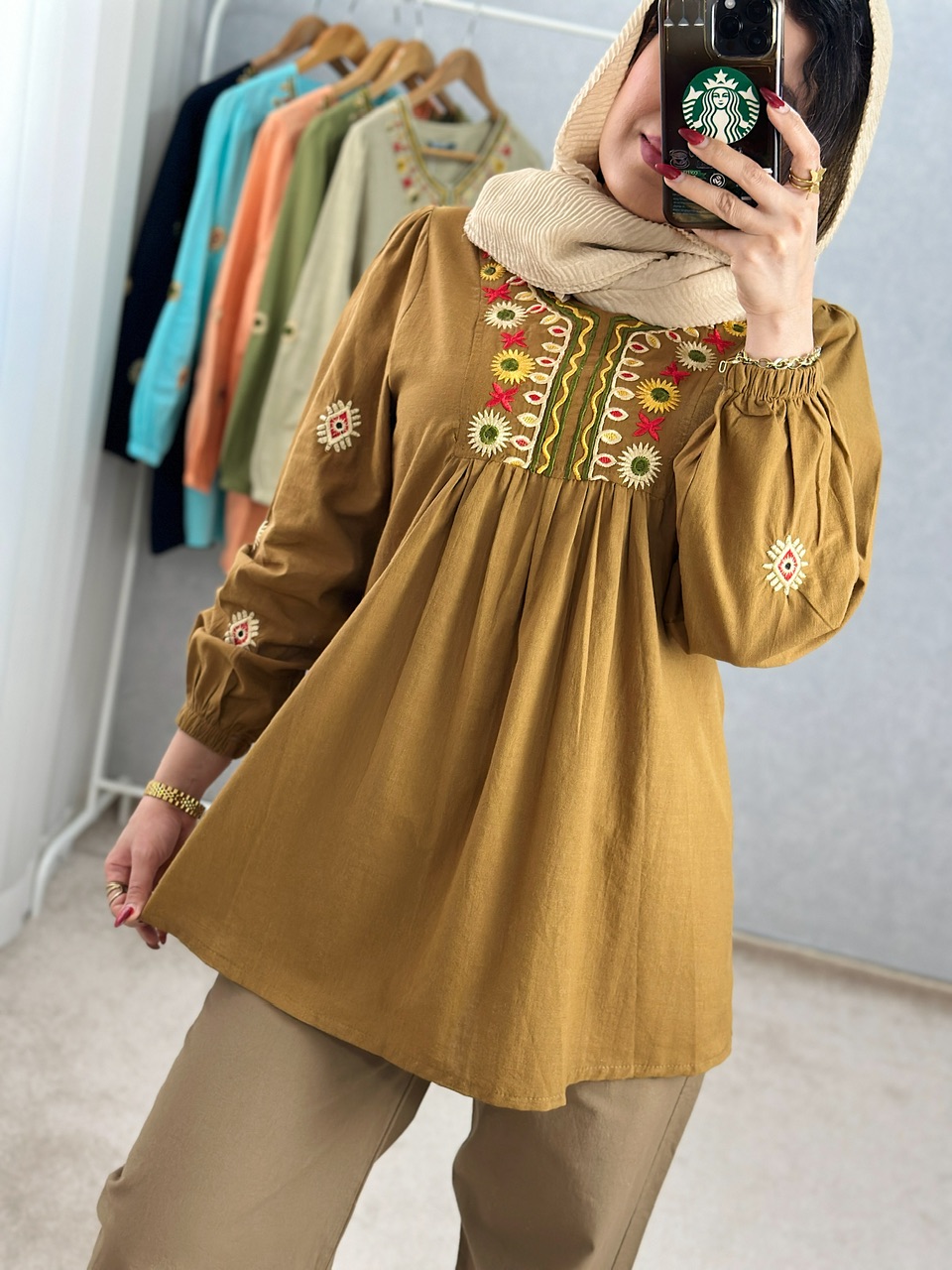 تونیک گلدوزی پیچک