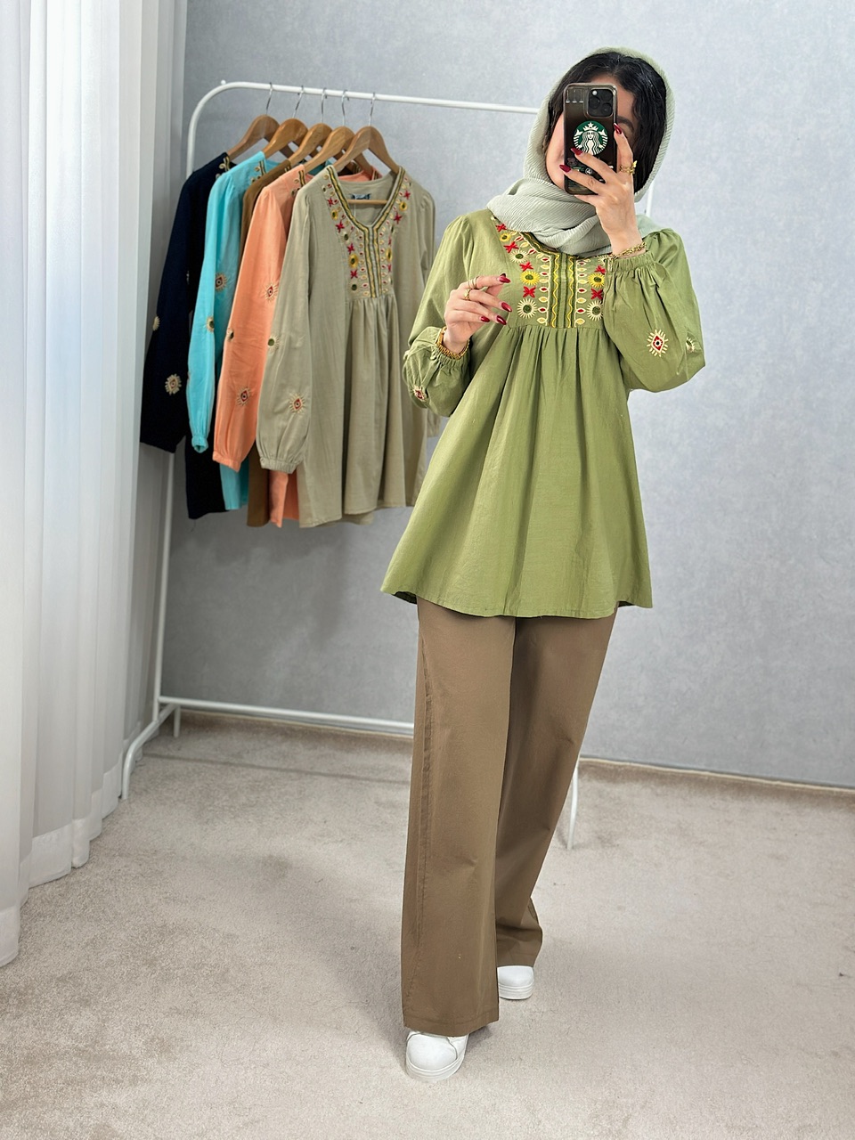 تونیک گلدوزی پیچک