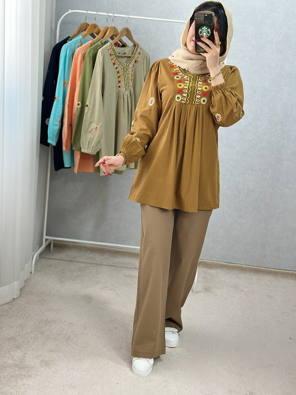 تونیک گلدوزی پیچک