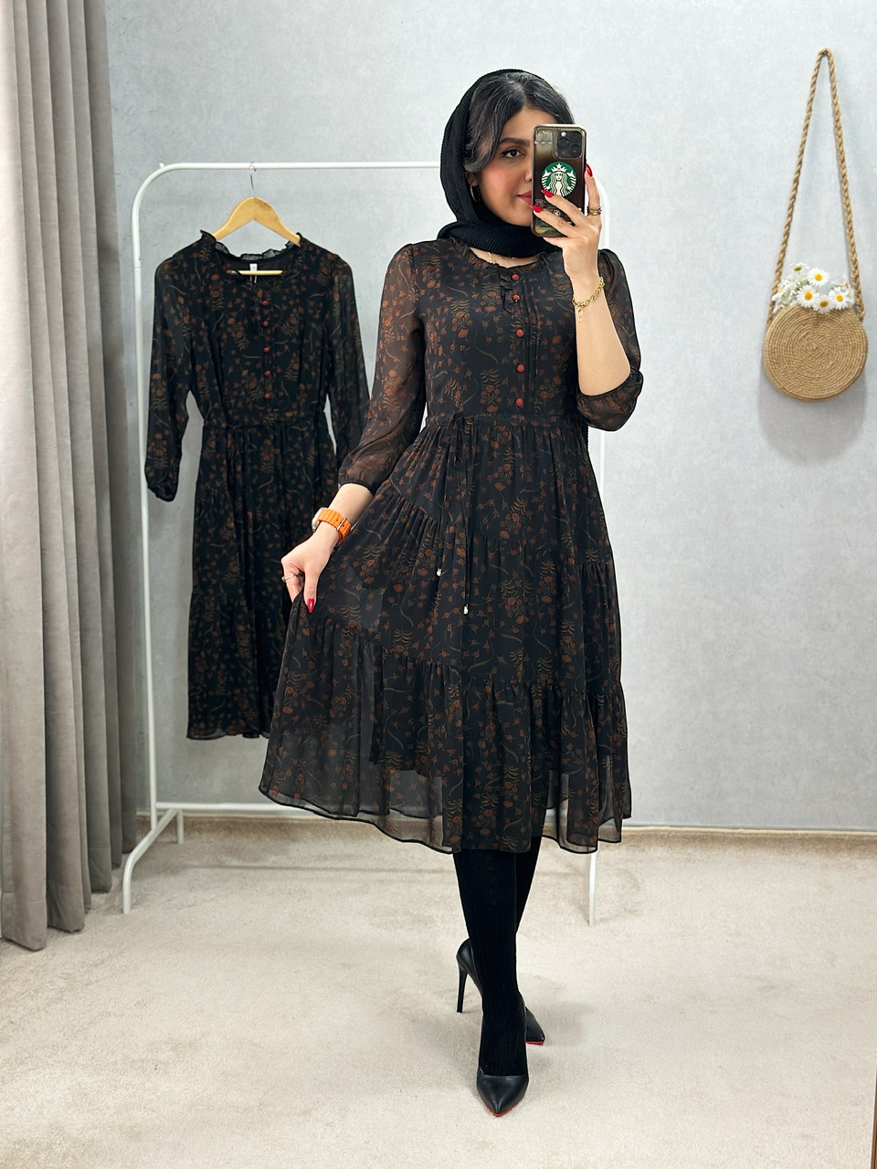 پیراهن حریر میلا