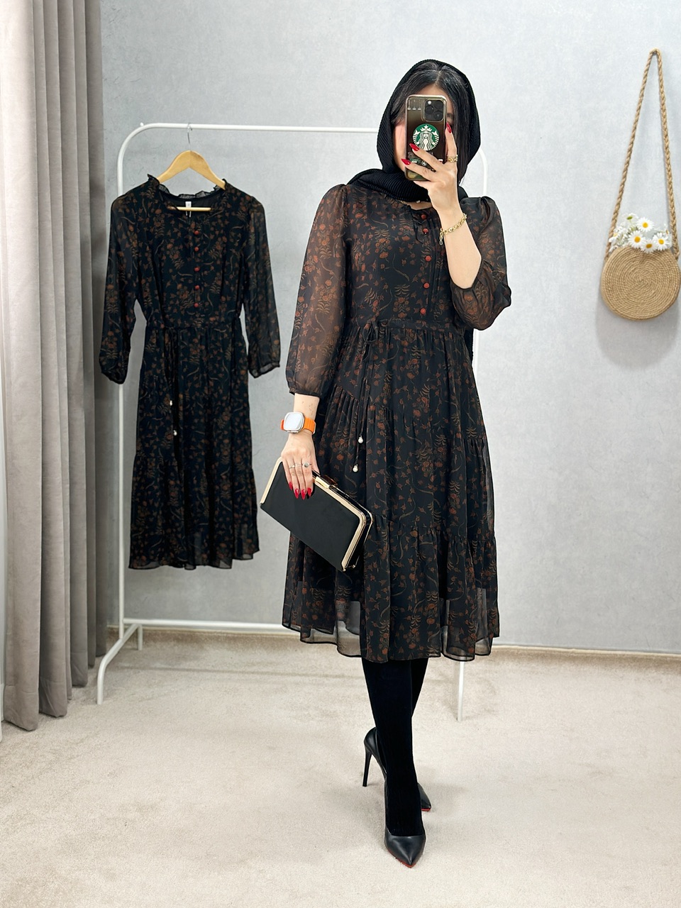 پیراهن حریر میلا