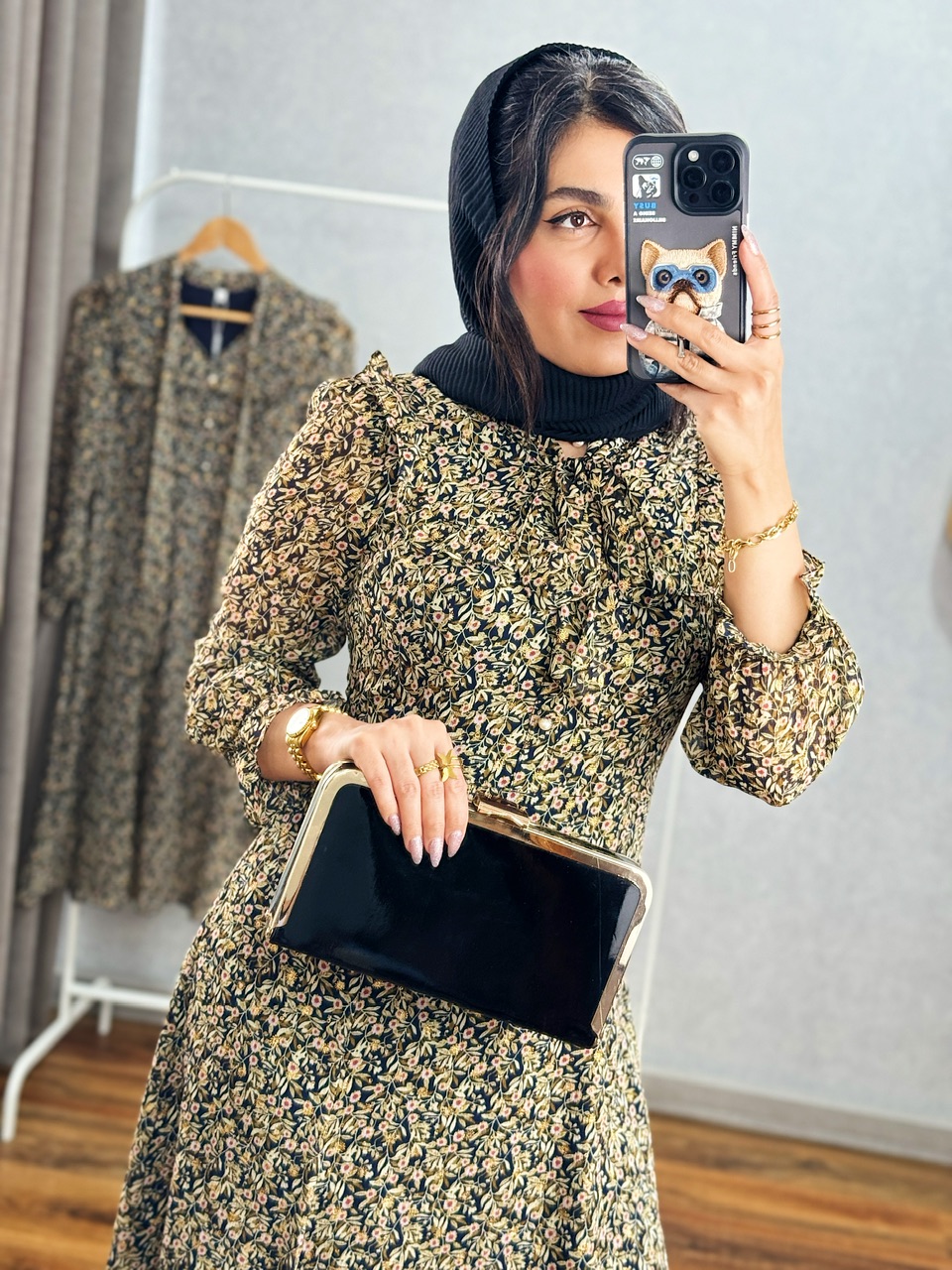 پیراهن حریر طلاکوب