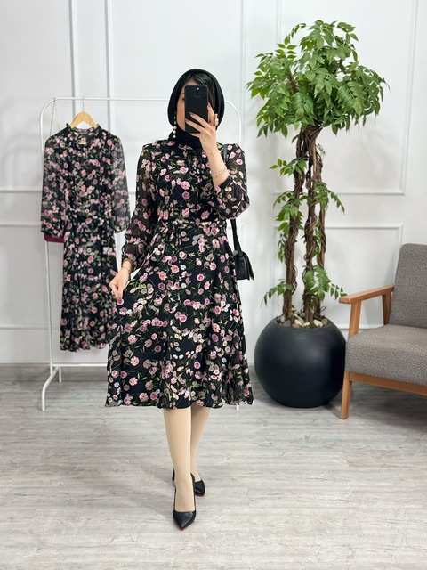 پیراهن حریر بابونه