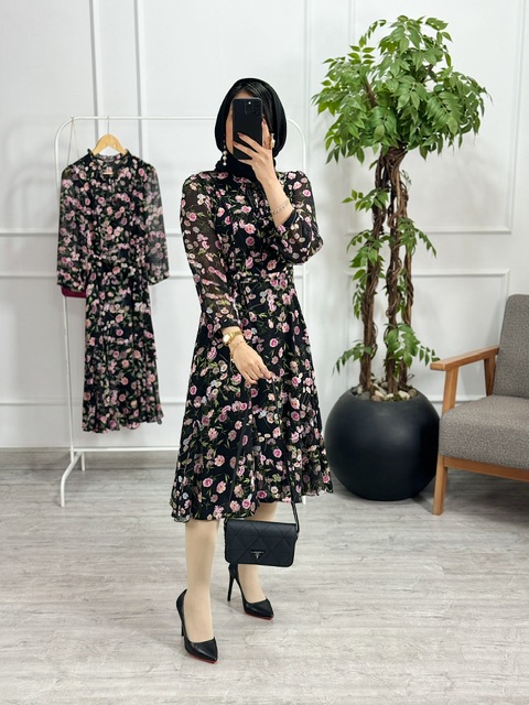 پیراهن حریر بابونه