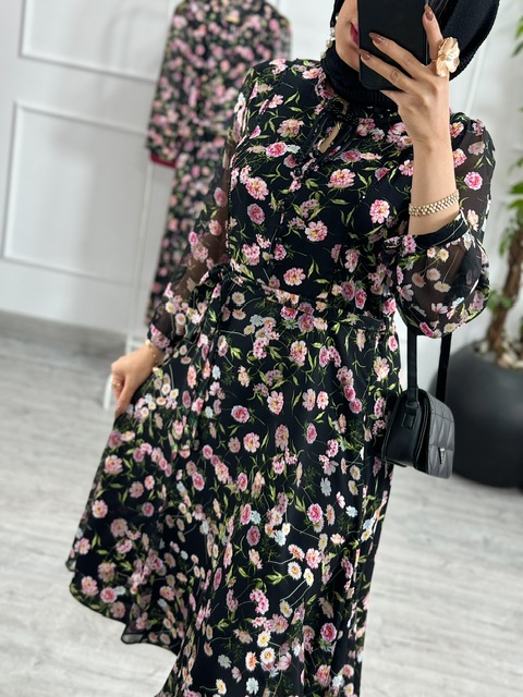 پیراهن حریر بابونه