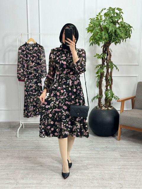 پیراهن حریر بابونه