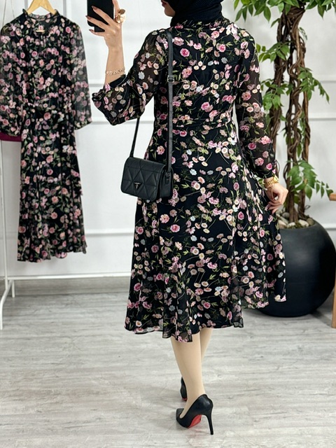 پیراهن حریر بابونه